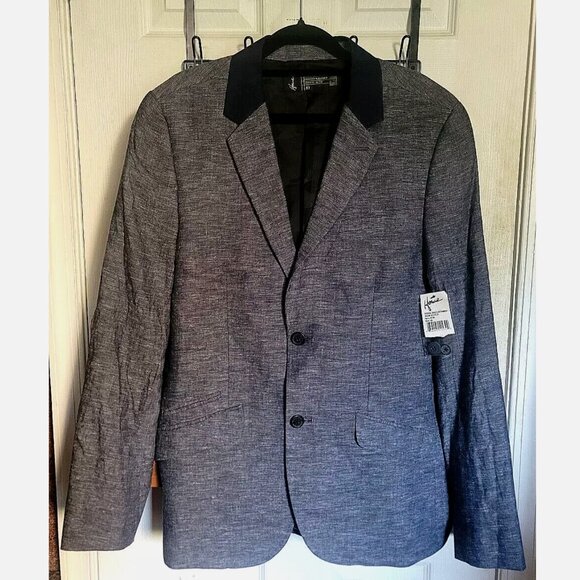 Howe Personal Jesus Slub Chambray Linen Cotton Sport Coat Blazer Jacket Mens 40R